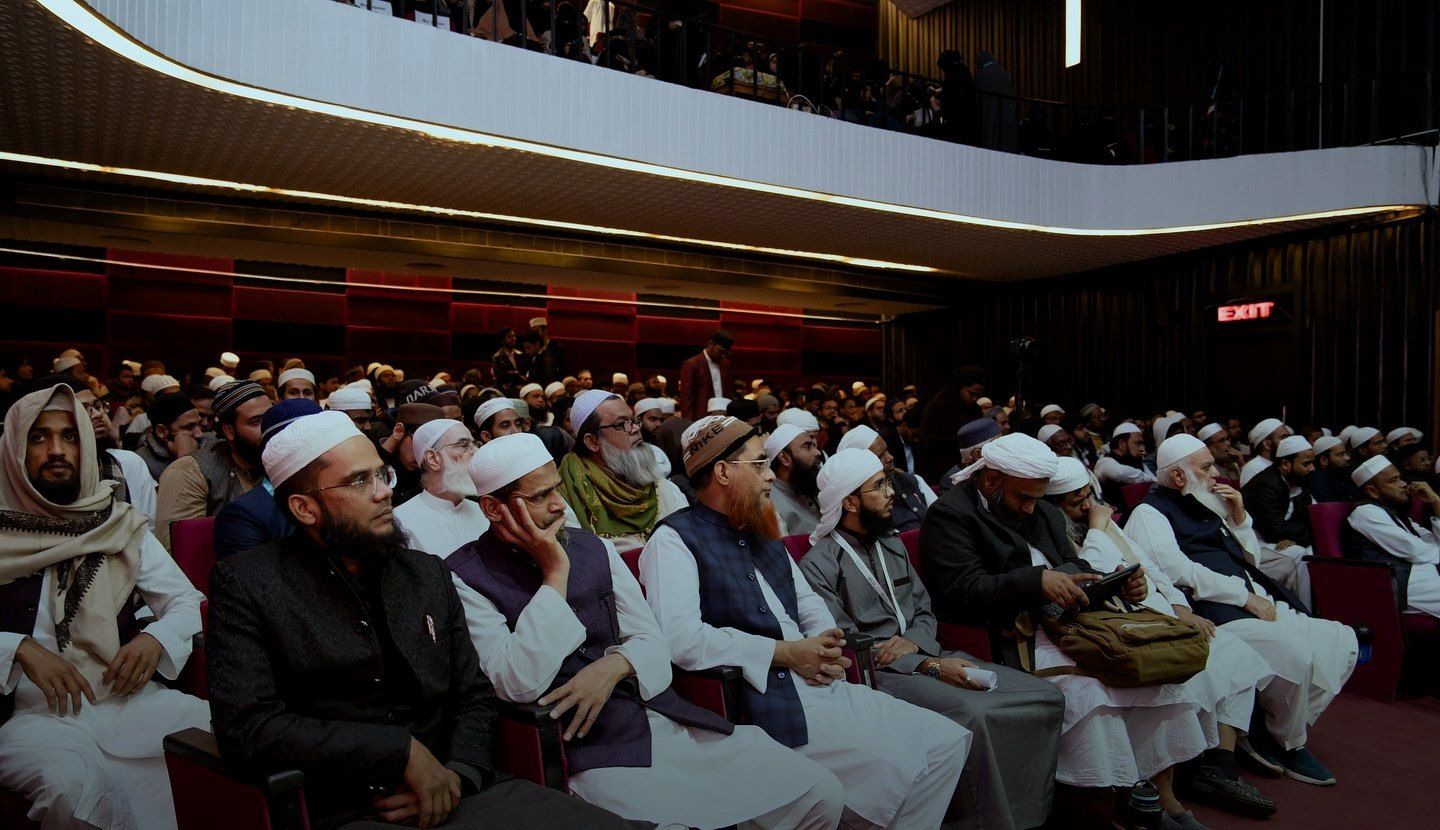 Book launch: A full auditorium of scholars and guests, December 2024